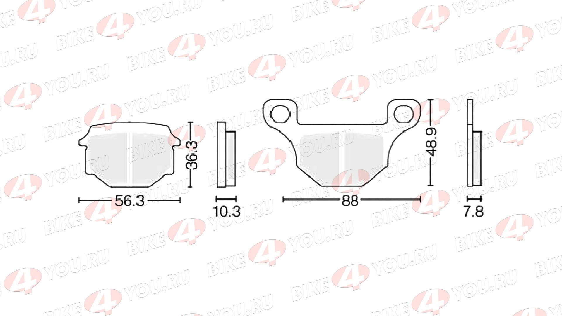 Колодки тормозные дисковые №18 X-TECH (Coper-based) медь+кевлар