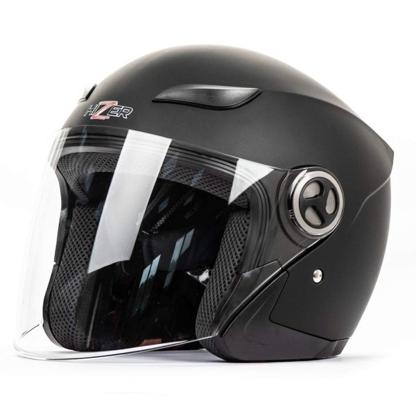 Шлем мото открытый HIZER 219 #2 (L) matte-black