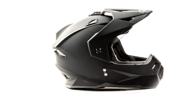 Шлем мото мотард HIZER J6802 #3 (XL) matt black (2 визора)