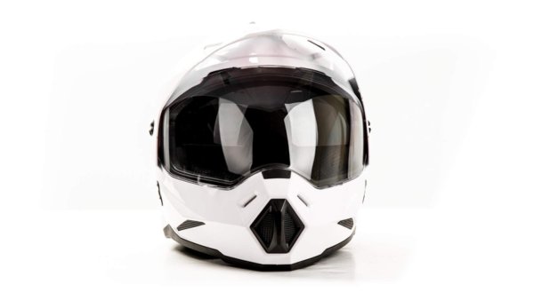 Шлем мото мотард HIZER J6802 #2 (S) white (2 визора)