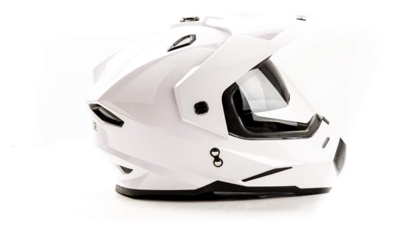 Шлем мото мотард HIZER J6802 #2 (L) white (2 визора)